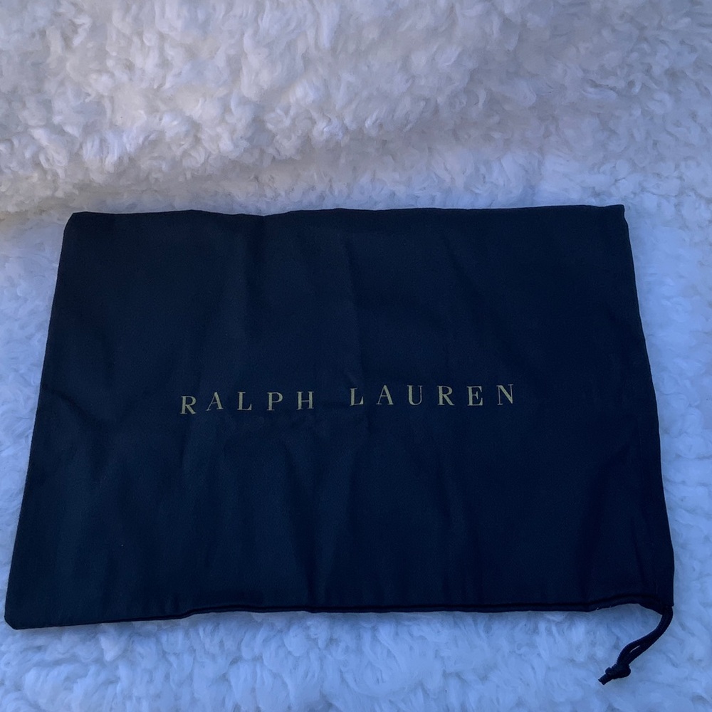Ralph Lauren Black Drawstring Dust Bag/Pouch with Gold Logo (NEW)
